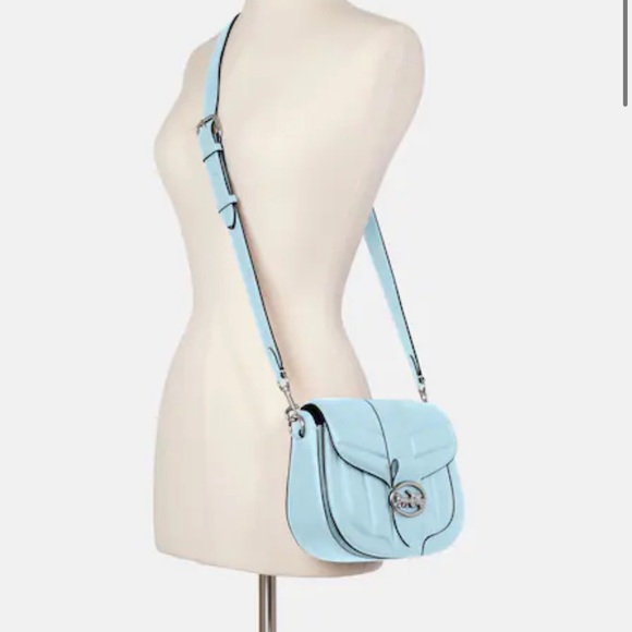 Coach Baby Blue Georgie Crossbody Bag With Puffy Quilting - Picture 3 of 4